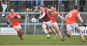 4 February 2018; Kieran Martin of Westmeath in action against Aidan Forker of Armagh during the Allianz Football League Division 3 Round 2 match between Westmeath and Armagh at TEG Cusack Park, in Mullingar, Westmeath. Photo by Tomás Greally/Sportsfile