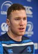 5 February 2018; Rory O'Loughlin speaking during a Leinster Rugby press conference at Leinster Rugby Headquarters in Dublin. Photo by Seb Daly/Sportsfile