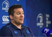 5 February 2018; Scrum coach John Fogarty speaking during a Leinster Rugby press conference at Leinster Rugby Headquarters in Dublin. Photo by Seb Daly/Sportsfile