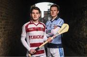 05 February 2018; Slaughtneil’s Conor McCallister, left, and Na Piarsiagh’s David Dempsey pictured ahead of the AIB GAA Senior Hurling Club Championship Semi-Final between Slaughtneil and Na Piarsiagh at Parnell Park on Saturday, February 10th. For exclusive content and behind the scenes action throughout the AIB GAA & Camogie Club Championships follow AIB GAA on Facebook, Twitter, Instagram and Snapchat.   Photo by Sam Barnes/Sportsfile
