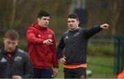5 February 2018; Alex Wootton and Sam Arnold in conversation during Munster Rugby squad training at the University of Limerick in Limerick. Photo by Diarmuid Greene/Sportsfile