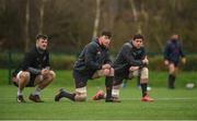 5 February 2018; Sean McCarthy, Fineen Wycherley, and Dave O'Callaghan during Munster Rugby squad training at the University of Limerick in Limerick. Photo by Diarmuid Greene/Sportsfile