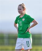 5 February 2018; Isibeal Atkinson of Republic of Ireland during the Women's Under 17 International Friendly match between Republic of Ireland and Denmark at the FAI National Training Centre in Abbotstown, Dublin. Photo by Eóin Noonan/Sportsfile