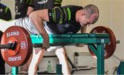 6 February 2018; Devin Toner during an Ireland rugby gym session at Carton House in Maynooth, Co Kildare. Photo by Brendan Moran/Sportsfile