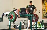 6 February 2018; Sean Cronin during an Ireland rugby gym session at Carton House in Maynooth, Co Kildare. Photo by Brendan Moran/Sportsfile