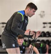 6 February 2018; Luke McGrath during an Ireland rugby gym session at Carton House in Maynooth, Co Kildare. Photo by Brendan Moran/Sportsfile
