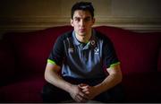 6 February 2018; Joey Carbery poses for a portrait after an Ireland rugby press conference at Carton House in Maynooth, Co Kildare. Photo by Brendan Moran/Sportsfile