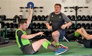 6 February 2018; Peter O'Mahony during an Ireland rugby gym session at Carton House in Maynooth, Co Kildare. Photo by Brendan Moran/Sportsfile