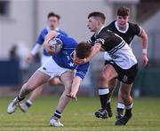 6 February 2018; Adam Mulvihill of St Mary's College is tackled by Shane Fata of Newbridge College during the Bank of Ireland Leinster Schools Junior Cup Round 1 match between Newbridge College and St Mary's College at Donnybrook Stadium in Dublin. Photo by Daire Brennan/Sportsfile