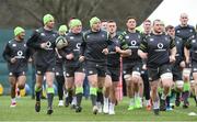 8 February 2018; Rory Best, centre, and team-mates during Ireland Rugby squad training at Carton House in Kildare. Photo by Matt Browne/Sportsfile