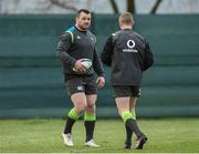 8 February 2018; Cian Healy and Keith Earls during Ireland Rugby squad training at Carton House in Kildare. Photo by Matt Browne/Sportsfile