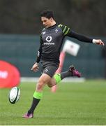 8 February 2018; Joey Carbery during Ireland Rugby squad training at Carton House in Kildare. Photo by Brendan Moran/Sportsfile