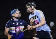 8 February 2018; Tom Phelan of University College Dublin in action against Derek McNicholas of Dublin Institute of Technology during the Electric Ireland HE GAA Fitzgibbon Cup Quarter-Final match between University College Dublin and Dublin Institute of Technology at UCD in Dublin. Photo by Seb Daly/Sportsfile