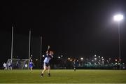 8 February 2018; DJ Foran of University College Dublin scores a point during the Electric Ireland HE GAA Fitzgibbon Cup Quarter-Final match between University College Dublin and Dublin Institute of Technology at UCD in Dublin. Photo by Seb Daly/Sportsfile