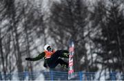 9 February 2018; Seamus O’Connor of Ireland during a snowboard half pipe practice session ahead of the Winter Olympics at the Phoenix Snow Park in Pyeongchang-gun, South Korea. Photo by Ramsey Cardy/Sportsfile