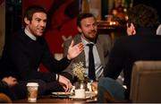 8 February 2018: Former Ireland soccer player Kevin Kilbane and boxer Andy Lee in attendance at the Off The Ball Launch at the Drury Buildings in Dublin. Photo by David Fitzgerald/Sportsfile