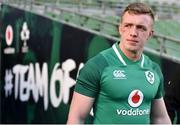 9 February 2018; Dan Leavy walks out prior to the Ireland Rugby Captain's Run at the Aviva Stadium in Dublin. Photo by David Fitzgerald/Sportsfile