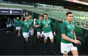 9 February 2018; Jordan Larmour walks out prior to the Ireland Rugby Captain's Run at the Aviva Stadium in Dublin. Photo by David Fitzgerald/Sportsfile