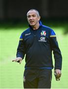 9 February 2018; Head coach Conor O'Shea during the Italy Rugby Captain's Run at the Aviva Stadium in Dublin. Photo by David Fitzgerald/Sportsfile