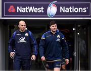 9 February 2018; Captain Sergio Parisse, left, and Sebastian Negri walk out prior to the Italy Rugby Captain's Run at the Aviva Stadium in Dublin. Photo by David Fitzgerald/Sportsfile