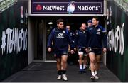 9 February 2018; Italy players walk out prior to the Italy Rugby Captain's Run at the Aviva Stadium in Dublin. Photo by David Fitzgerald/Sportsfile