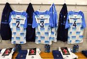 9 February 2018; The jerseys of Leinster captain Richardt Strauss, left, Michael Bent, centre, and Ross Molony hang in the dressing room prior to the Guinness PRO14 Round 14 match between Edinburgh Rugby and Leinster at Myreside, in Edinburgh, Scotland. Photo by Brendan Moran/Sportsfile