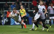 9 February 2018; Craig Gilroy of Ulster scores his side's first try during the the Guinness PRO14 Round 14 match between Ulster and Southern Kings at Kingspan Stadium in Belfast. Photo by John Dickson/Sportsfile