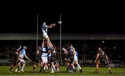 9 February 2018; Josh Murphy of Leinster wins a lineout during the Guinness PRO14 Round 14 match between Edinburgh Rugby and Leinster at Myreside, in Edinburgh, Scotland. Photo by Brendan Moran/Sportsfile