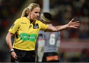 9 February 2018; Referee Joy Neville during the Guinness PRO14 Round 14 match between Ulster and Southern Kings at Kingspan Stadium in Belfast. Photo by Oliver McVeigh/Sportsfile