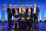 9 February 2018; Uachtarán Chumann Lúthchleas Gael Aogán Ó Fearghail with the Meehan family, from Tycooley, Caltra, Co Galway, after receiving the family award during the GAA President's Awards 2017 at Croke Park in Dublin. Photo by Eóin Noonan/Sportsfile