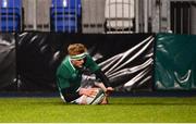 9 February 2018; Tommy O'Brien of Ireland scores a try, that was ruled out for being in touch, during the U20 Six Nations Rugby Championship match between Ireland and Italy at Donnybrook Stadium, in Dublin. Photo by Piaras Ó Mídheach/Sportsfile