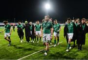 9 February 2018; Ireland players leave the field after the U20 Six Nations Rugby Championship match between Ireland and Italy at Donnybrook Stadium, in Dublin. Photo by Piaras Ó Mídheach/Sportsfile