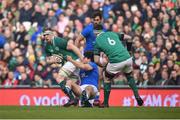 10 February 2018; Dan Leavy of Ireland in action against Tommaso Boni of Italy during the Six Nations Rugby Championship match between Ireland and Italy at the Aviva Stadium in Dublin. Photo by David Fitzgerald/Sportsfile