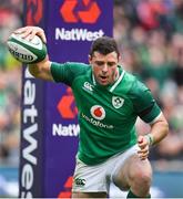 10 February 2018; Robbie Henshaw of Ireland celebrates after scoring his side's first try during the Six Nations Rugby Championship match between Ireland and Italy at the Aviva Stadium in Dublin.Photo by Brendan Moran/Sportsfile