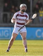 10 February 2018; Cormac O'Dohertry of Slaughtneil celebrates after scoring a penalty for his side during the AIB GAA Hurling All-Ireland Senior Club Championship Semi-Final match between Na Piarsaigh and Slaughtneil at Parnell Park in Dublin. Photo by Eóin Noonan/Sportsfile