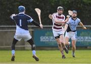 10 February 2018; Brendan Rodgers of Slaughtneil in action against Podge Kennedy of Na Piarsaigh during the AIB GAA Hurling All-Ireland Senior Club Championship Semi-Final match between Na Piarsaigh and Slaughtneil at Parnell Park in Dublin. Photo by Eóin Noonan/Sportsfile