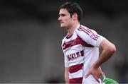 10 February 2018; A dejected Christopher McKaigue of Slaughtneil following his side's defeat in the AIB GAA Hurling All-Ireland Senior Club Championship Semi-Final match between Na Piarsaigh and Slaughtneil at Parnell Park in Dublin. Photo by Eóin Noonan/Sportsfile