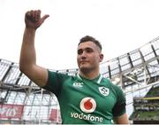 10 February 2018; Jordan Larmour of Ireland following his side's victory during the Six Nations Rugby Championship match between Ireland and Italy at the Aviva Stadium in Dublin. Photo by Seb Daly/Sportsfile
