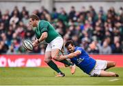 10 February 2018; Sean Cronin of Ireland is tackled by Mattia Bellini of Italy during the Six Nations Rugby Championship match between Ireland and Italy at the Aviva Stadium in Dublin. Photo by Seb Daly/Sportsfile