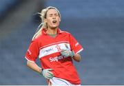 10 February 2018; Orla Finn of Cork reacts after a missed chance during the Lidl Ladies Football National League Division 1 match between Dublin and Cork at Croke Park in Dublin. Photo by Piaras Ó Mídheach/Sportsfile