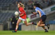 10 February 2018; Orla Finn of Cork in action against Olwen Carey of Dublin during the Lidl Ladies Football National League Division 1 match between Dublin and Cork at Croke Park in Dublin. Photo by Piaras Ó Mídheach/Sportsfile
