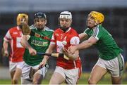 10 February 2018; Colm Cronin of Cuala in action against David Collins and Jack Hastings of Liam Mellows during the AIB GAA Hurling All-Ireland Senior Club Championship Semi-Final match between Liam Mellows and Cuala at Semple Stadium in Thurles, Tipperary. Photo by Matt Browne/Sportsfile