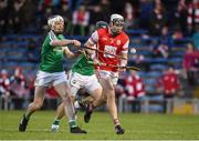 10 February 2018; Jake Malone of Cuala in action against Adrian Morrissey and David Collins of Liam Mellows during the AIB GAA Hurling All-Ireland Senior Club Championship Semi-Final match between Liam Mellows and Cuala at Semple Stadium in Thurles, Tipperary. Photo by Matt Browne/Sportsfile