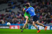 10 February 2018: Michael Darragh Macauley of Dublin in action against Leo McLoone of Donegal during the Allianz Football League Division 1 Round 3 match between Dublin and Donegal at Croke Park in Dublin. Photo by Brendan Moran/Sportsfile