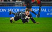 10 February 2018; Rory Scannell of Munster scores his side's third try during the Guinness PRO14 Round 14 match between Munster and Zebre at Thomond Park in Limerick. Photo by Diarmuid Greene/Sportsfile
