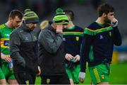 10 February 2018; Donegal manager Declan Bonner, centre, leaves the field after the Allianz Football League Division 1 Round 3 match between Dublin and Donegal at Croke Park in Dublin. Photo by Piaras Ó Mídheach/Sportsfile