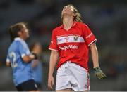 10 February 2018; Ciara O’Sullivan of Cork reacts after a missed chance during the Lidl Ladies Football National League Division 1 match between Dublin and Cork at Croke Park in Dublin. Photo by Piaras Ó Mídheach/Sportsfile