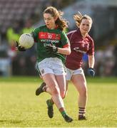 11 February 2018; Sinead Cafferkey of Mayo in action against Nicola Ward of Galway during the Lidl Ladies Football National League Division 1 Round 3 match between Galway and Mayo at Pearse Stadium in Galway. Photo by Diarmuid Greene/Sportsfile