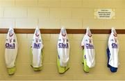 11 February 2018; A general view of Cork jerseys hanging in the dressing room ahead of the Allianz Football League Division 2 Round 3 match between Cork and Louth at Páirc Ui Rinn in Cork. Photo by Eóin Noonan/Sportsfile