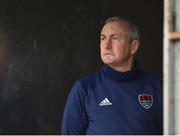 11 February 2018; Cork City manager John Caulfield looks out to the pitch prior to the President's Cup match between Dundalk and Cork City at Oriel Park in Dundalk, Co Louth. Photo by Seb Daly/Sportsfile
